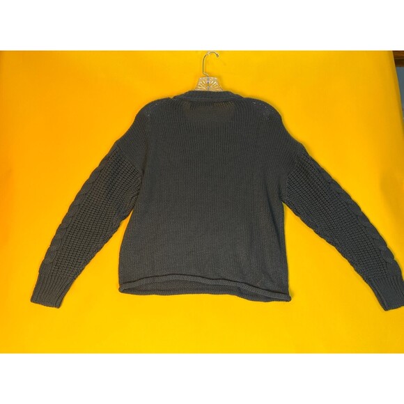 RDI Pullover Sweater Womens XS Ash Gray Cable Knit Long Sleeve Crew Neck NWT - Picture 2 of 6